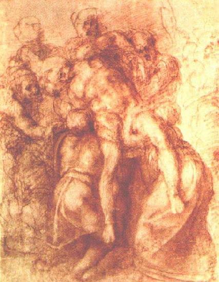 Michelangelo Buonarroti Study for a Deposition Germany oil painting art